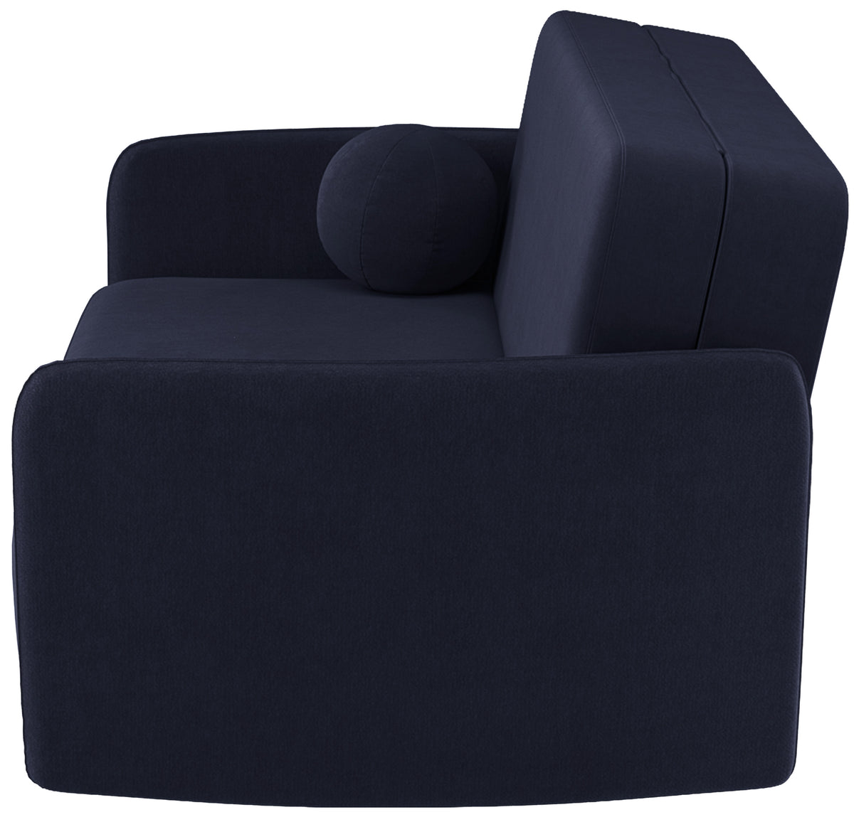 Canapé-lit deux places Paxi 165 cm avec rangement en chenille bleu marine