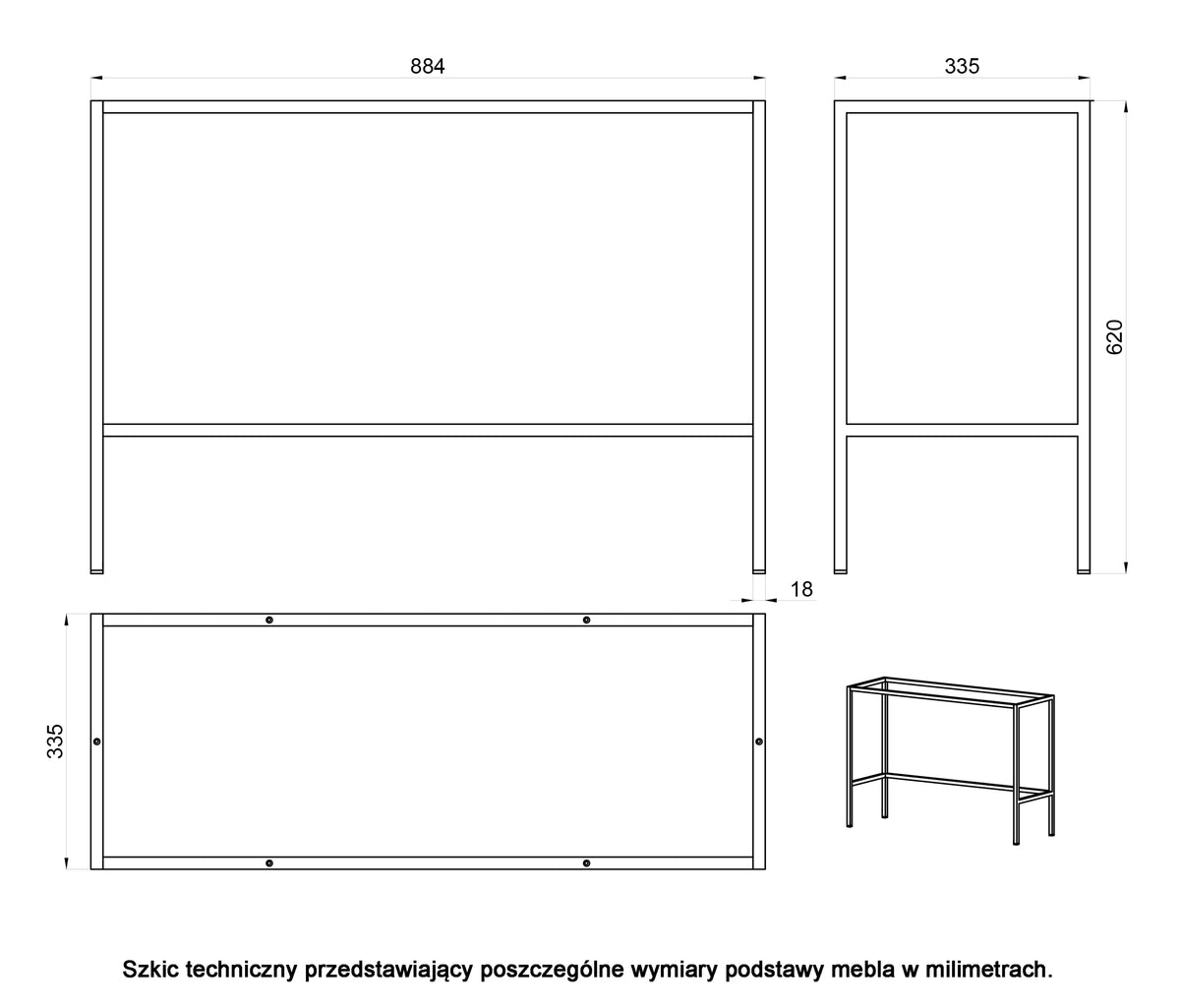 Console Evo avec tiroir et support 90 cm cachemire