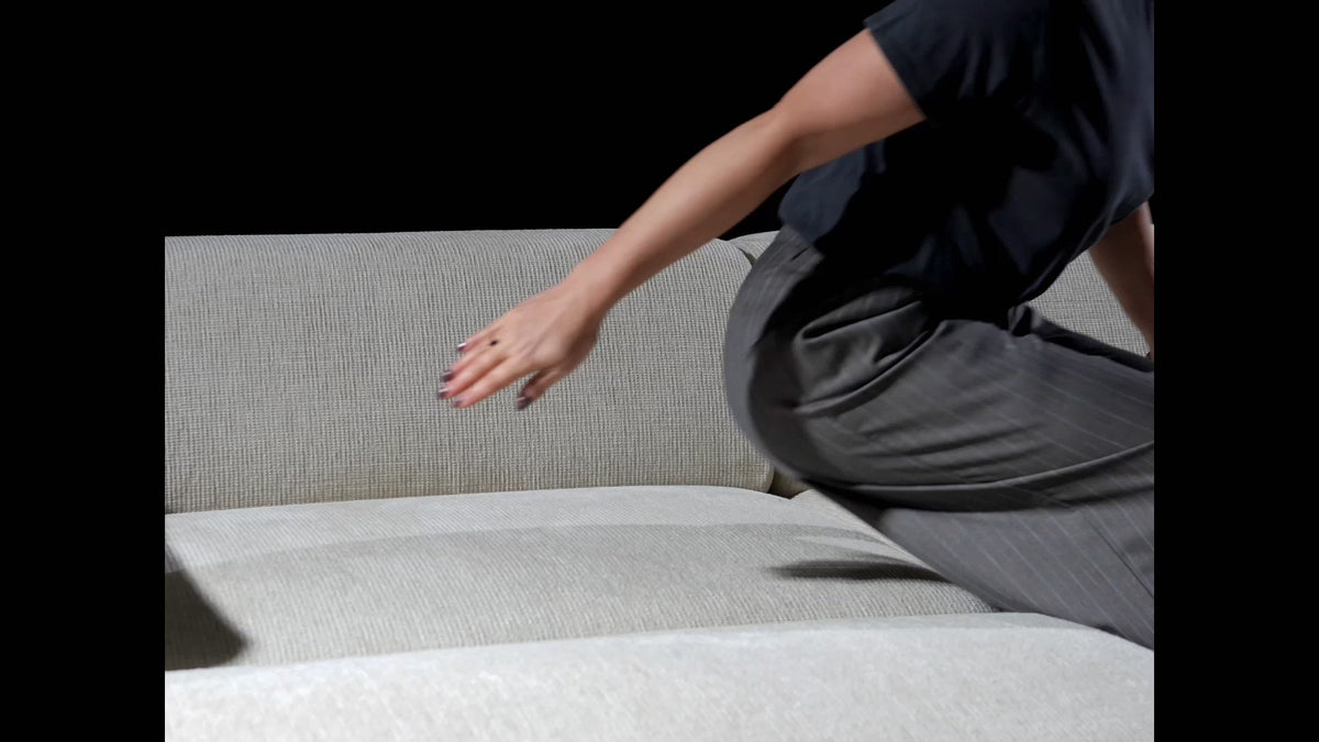 Video laden: Modulares Sofa Pyllomi mit Hocker, cremefarbenes Geflecht
