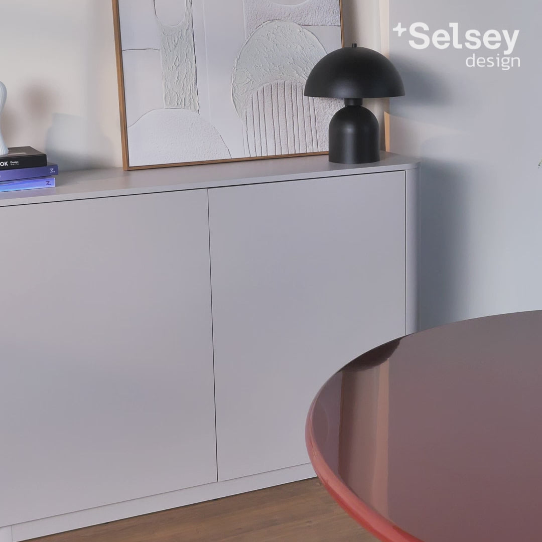 Charger la vidéo : Commode 2 portes Luvio 140 cm cachemire