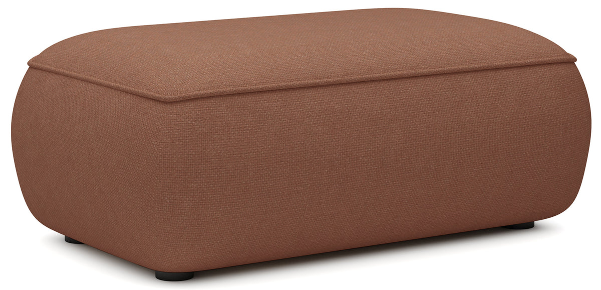Pouf Ovo cuivre en chenille facile à nettoyer