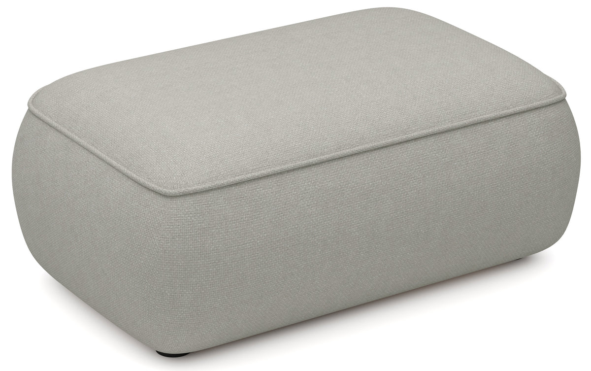 Ovo Hocker grau, pflegeleichter Chenille