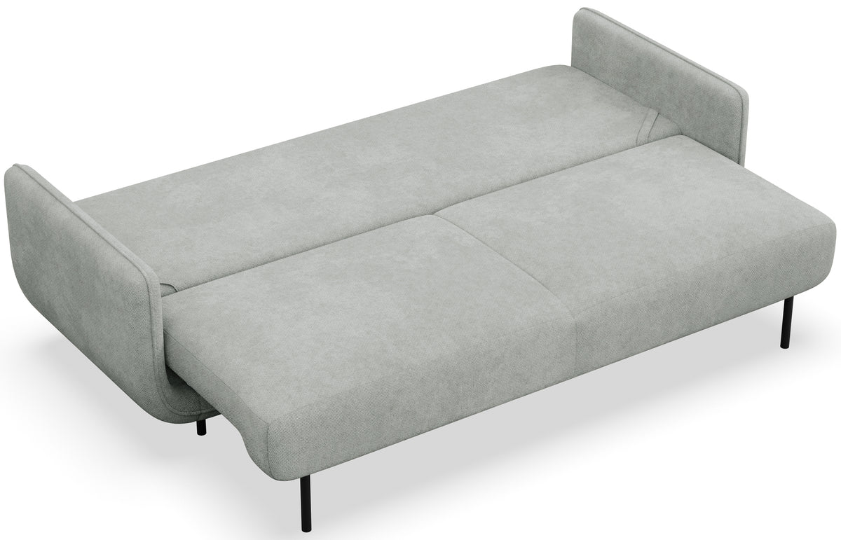 Canapé convertible 3 places Ovals en rotin clair