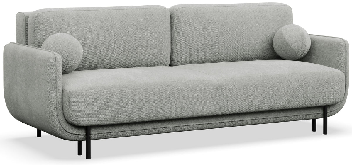 Canapé convertible 3 places Ovals en rotin clair