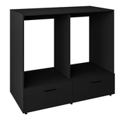 Meuble pour lave-linge et sèche-linge Rosa avec deux tiroirs noir Onyx