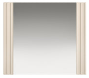 Miroir mural Caletto 56x65 cm avec lamelles décoratives beige