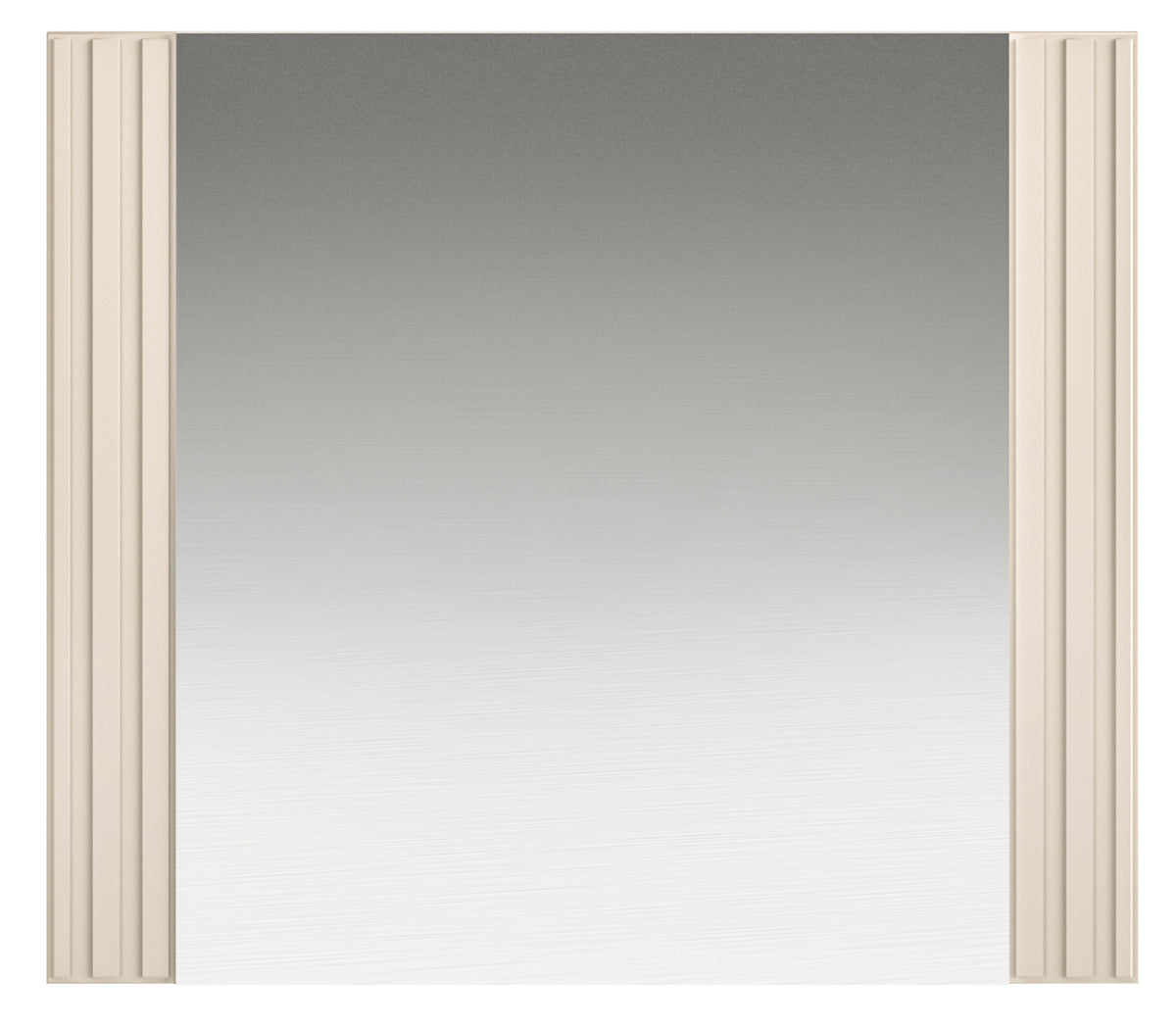 Miroir mural Caletto 56x65 cm avec lamelles décoratives beige