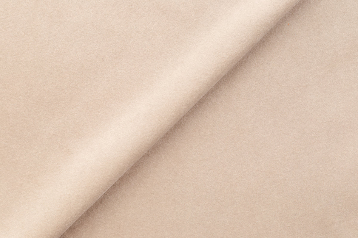 Lit tapissé Puffly 180x200 cm avec rangement, cadre métallique, velours beige