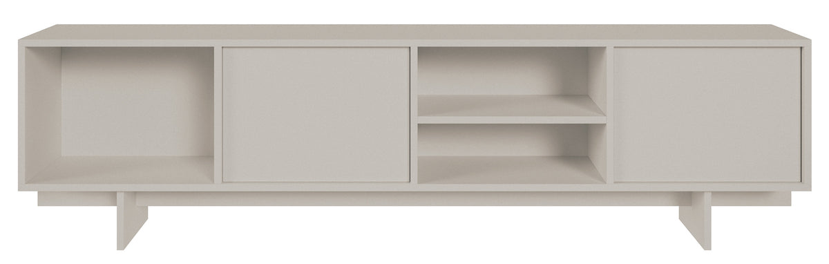 Meuble TV Sanva 2 portes avec trois niches 200 cm cachemire