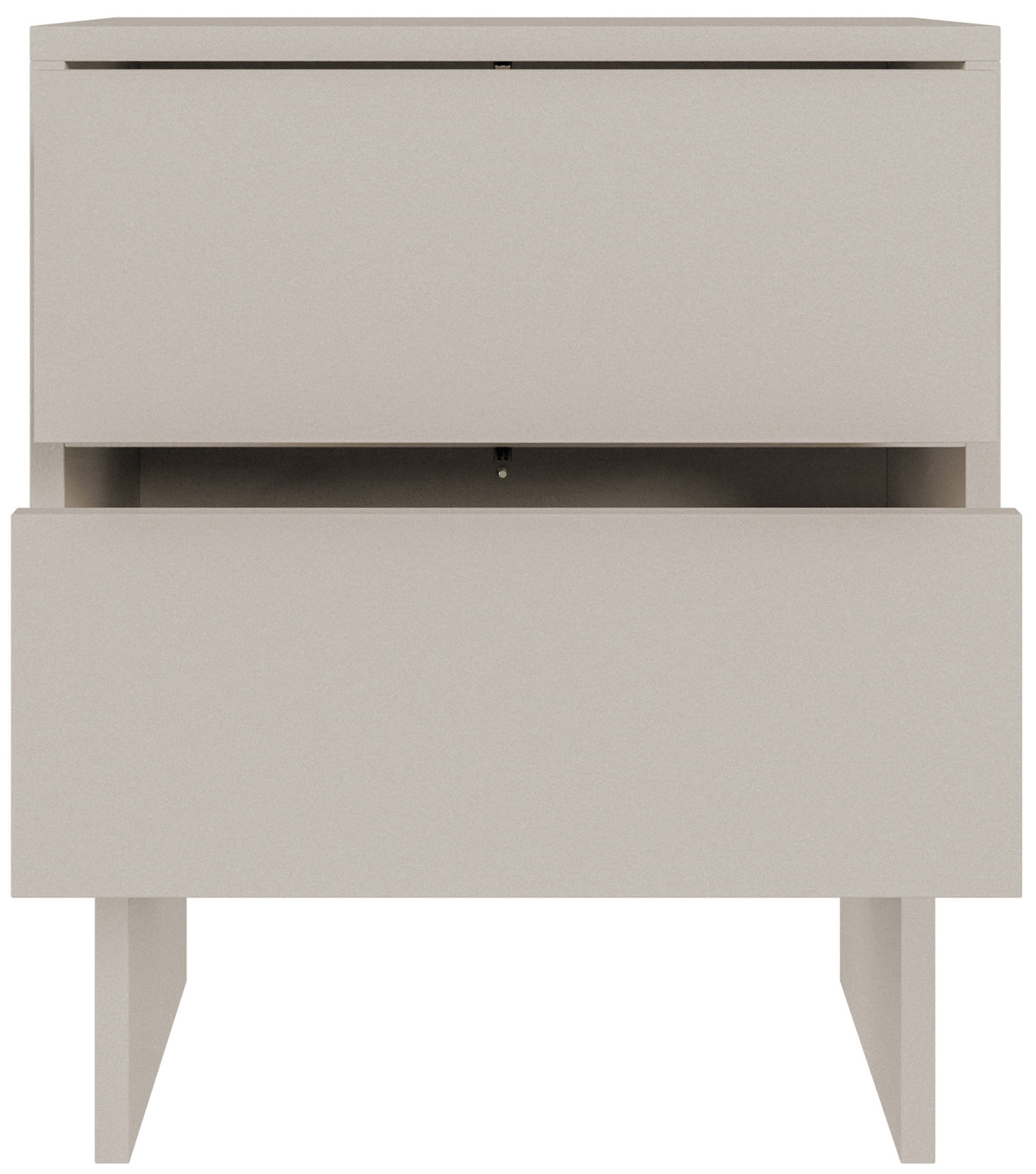 Nachttisch Sanva mit zwei Schubladen, 50 cm, Kaschmir