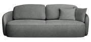 Canapé convertible 3 places Savoy avec rangement, tissu chenille hydrofuge gris foncé
