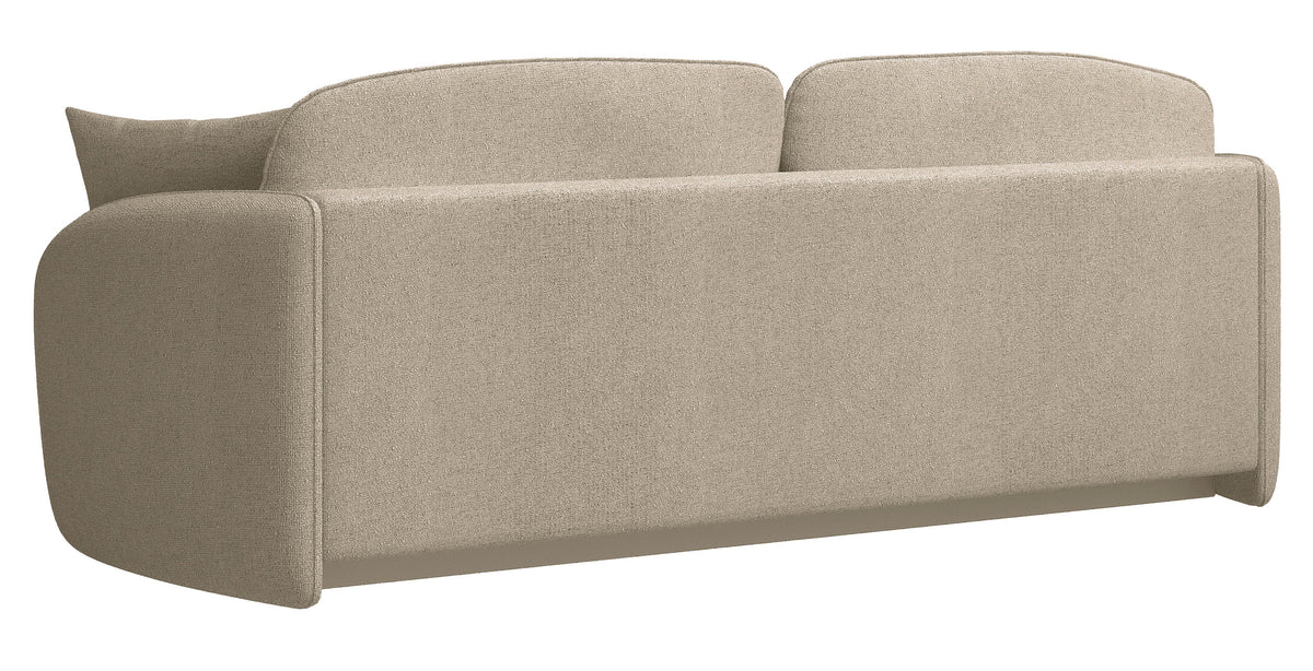 Dreisitziges ausklappbares Sofa Savoy mit Stauraum, beige, hydrophobes Chenille