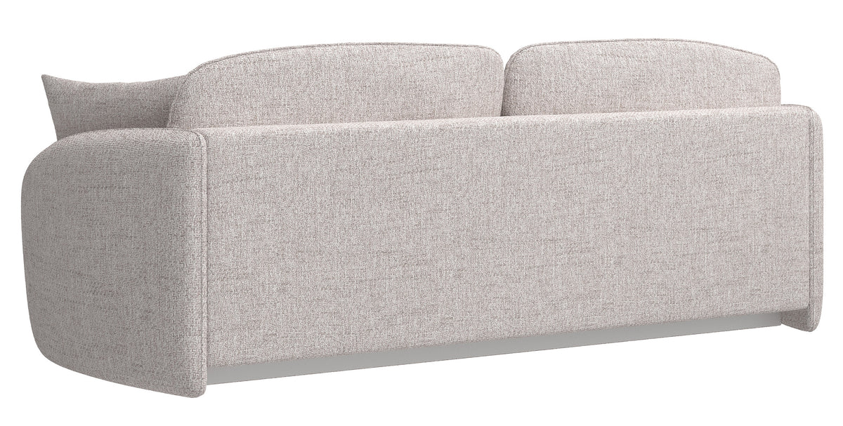 Canapé convertible 3 places Savoy avec rangement, tissage beige clair