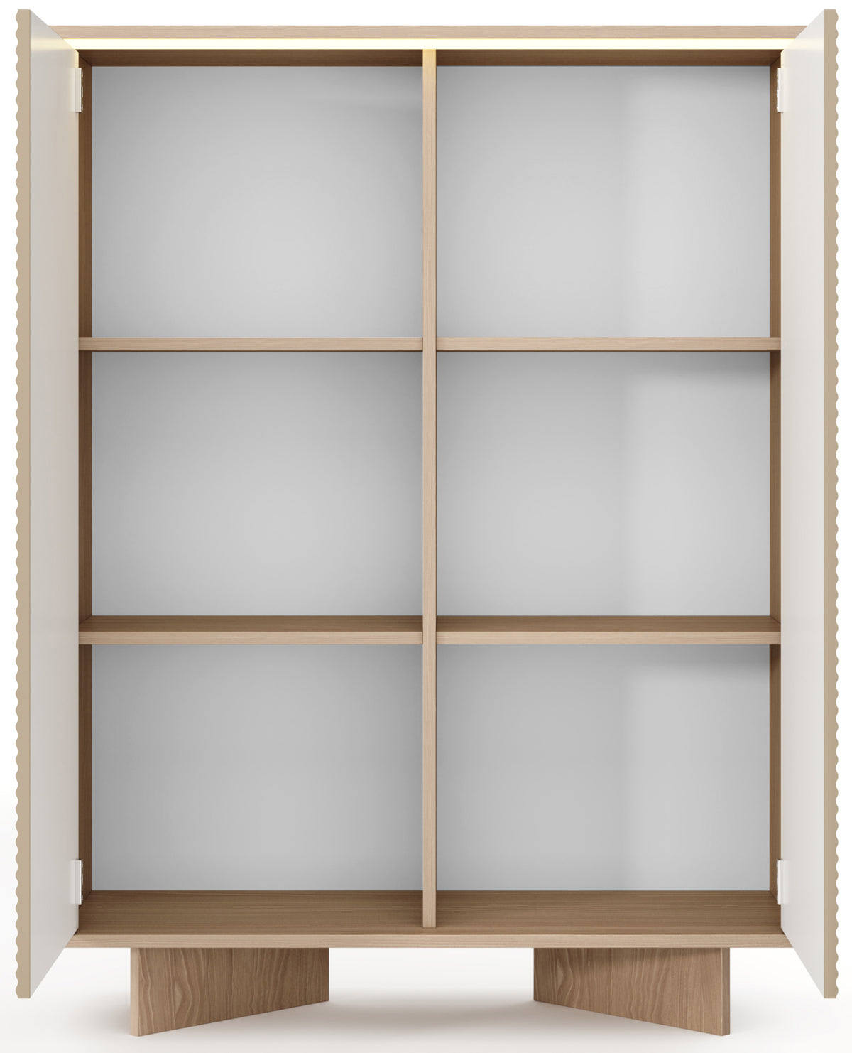 Commode deux portes Semi avec éclairage LED 104 cm bolivar naturel/cappuccino