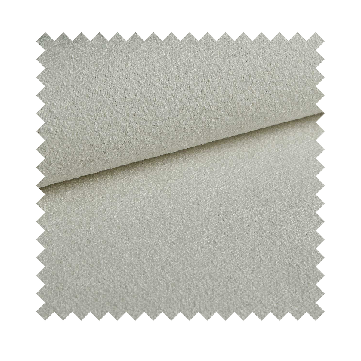 Dreisitziges ausklappbares Sofa Ovo mit Stauraum, cremefarbener Chenille-Bezug