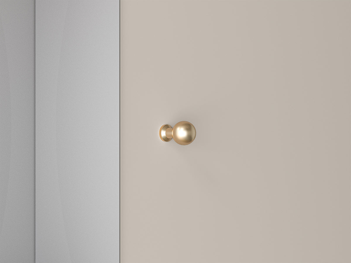 Armoire 4 portes Caletto 200 cm avec 2 tiroirs et miroir, lamelles décoratives beige