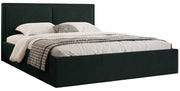 Lit tapissé 180x200 cm Soave II avec rangement et cadre métallique velours vert foncé