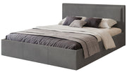 Lit tapissé 160x200 cm Soave avec rangement et cadre métallique en velours acier