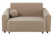 Canapé convertible 2 places Stevio 150 cm avec rangement, beige en chenille hydrofuge