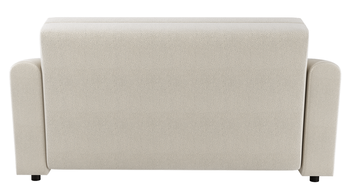 Zweisitziges ausziehbares Sofa Stevio 170 cm mit Stauraum, cremefarben, hydrophobes Chenille