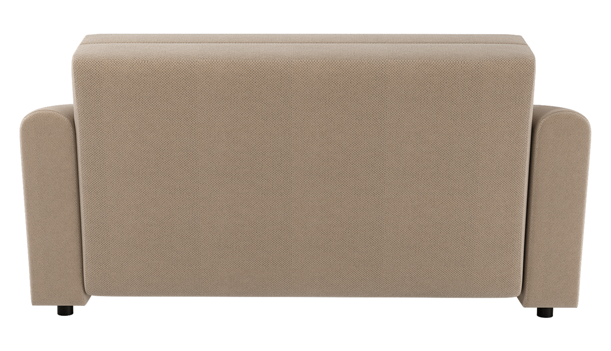 Zweisitziges ausklappbares Sofa Stevio 170 cm mit Stauraum, beige, hydrophobes Chenille