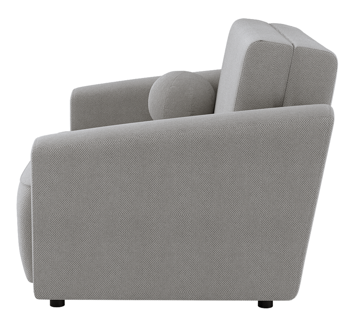 Zweisitziges ausklappbares Sofa Stevio 170 cm mit Stauraum, grauer hydrophober Chenille-Stoff