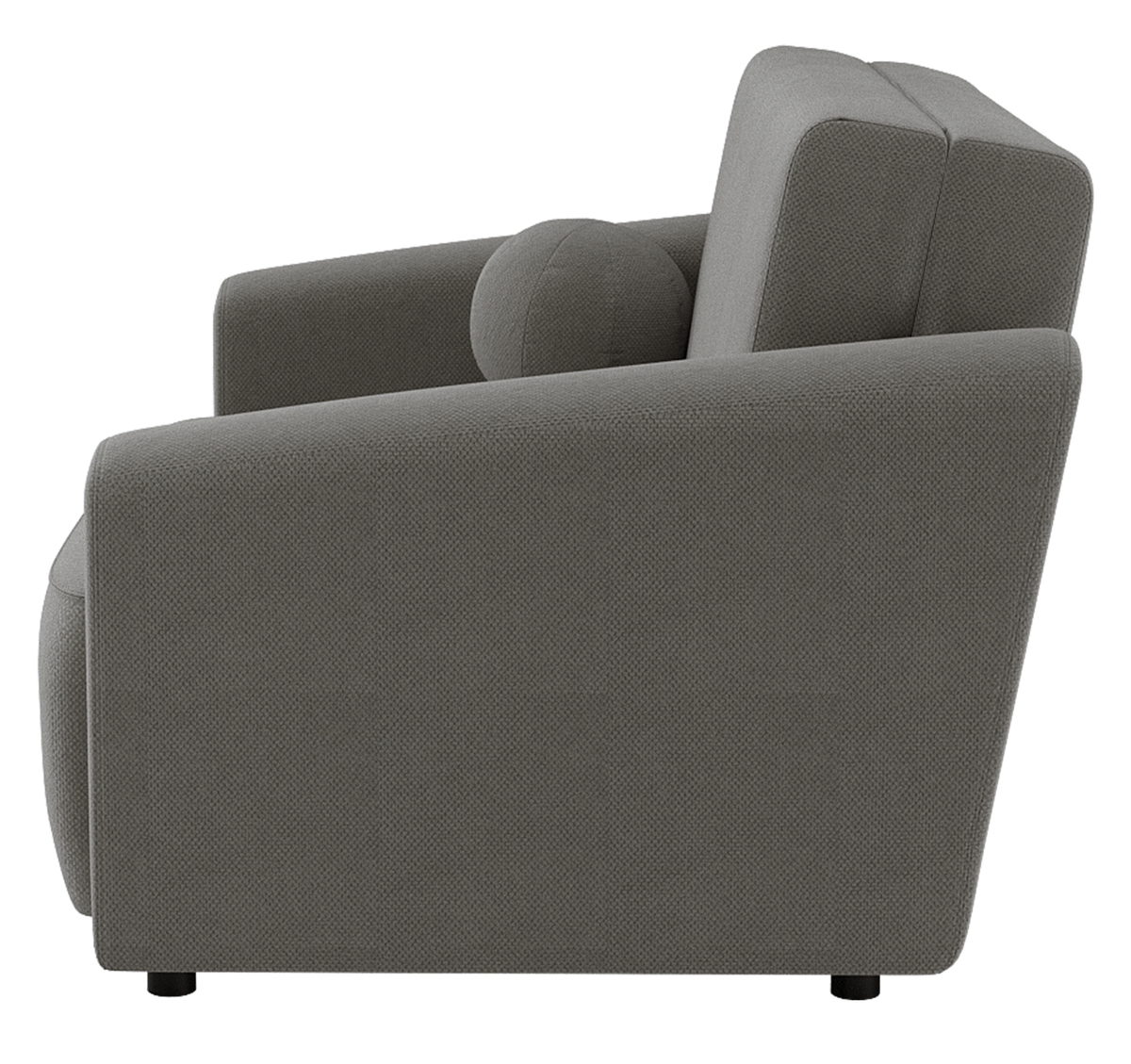 Canapé convertible 2 places Stevio 170 cm avec rangement, tissu chenille hydrofuge gris foncé