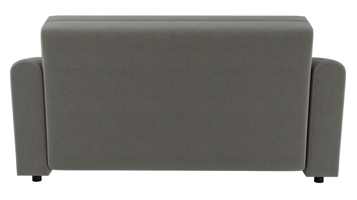 Canapé convertible 2 places Stevio 170 cm avec rangement, tissu chenille hydrofuge gris foncé