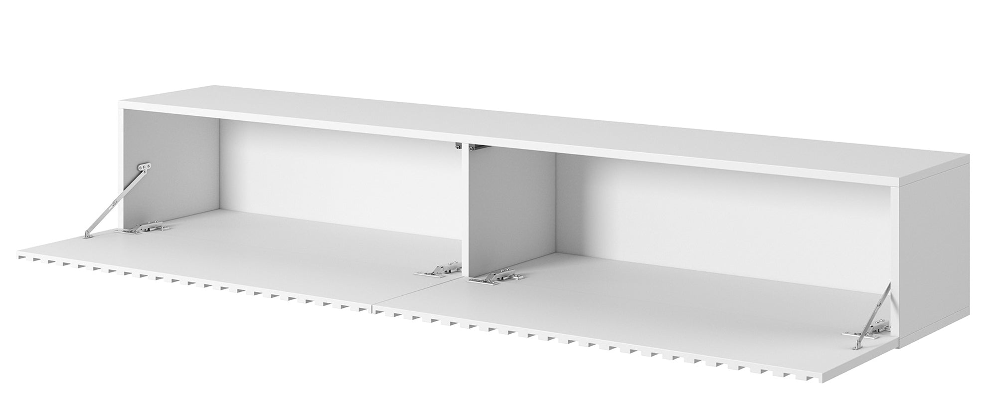 TV-Schrank Telire 175 cm Weiß mit Lamellenfront