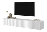 TV-Schrank Telire 175 cm Weiß mit Lamellenfront
