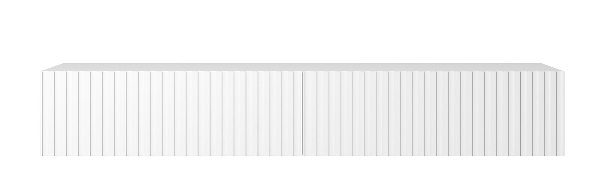 TV-Schrank Telire 175 cm Weiß mit Lamellenfront