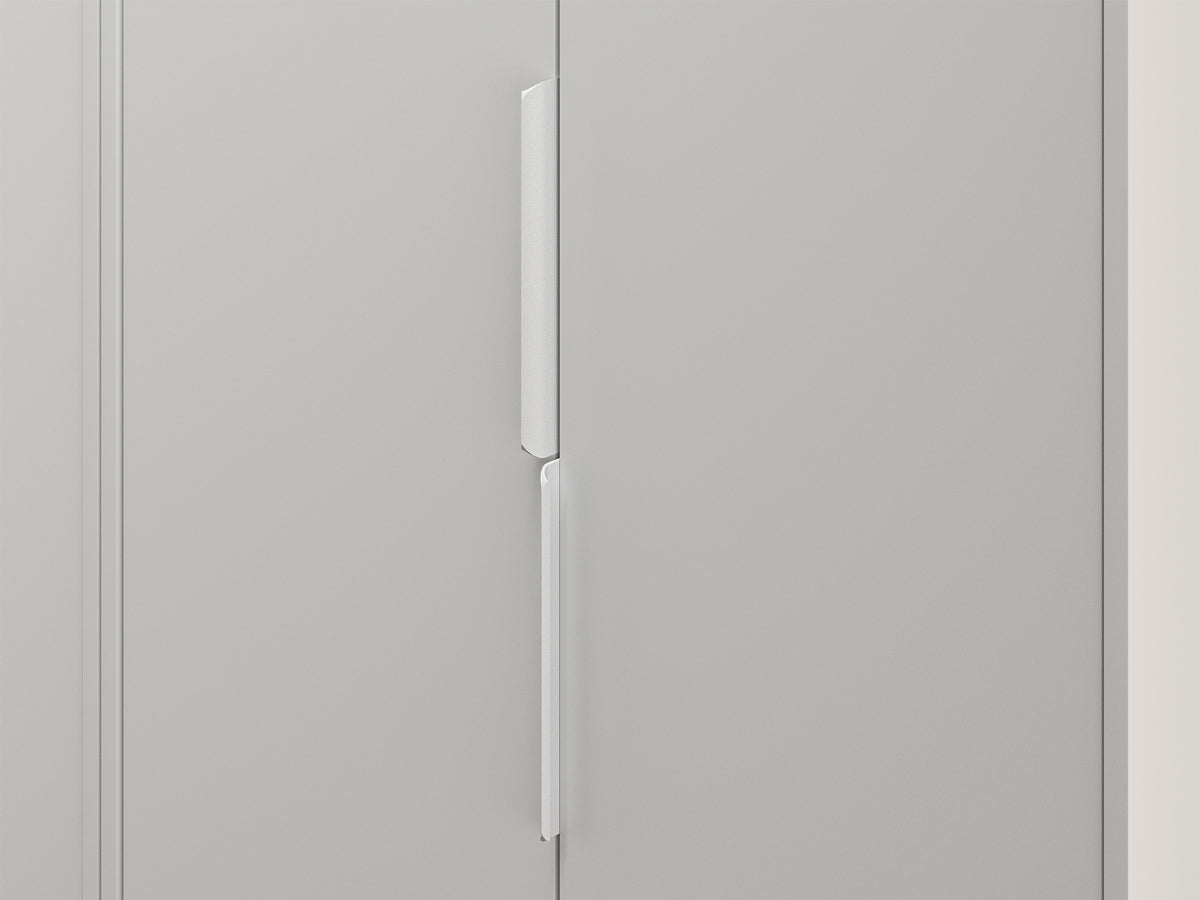 Jugendzweitüriger Kleiderschrank Torino mit geriffelter Schublade, 82 cm, Honey Castello Eiche/Alpenweiß/Grafit