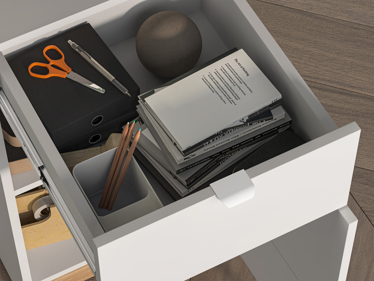 Bureau adolescent une porte Torino avec tiroir rainuré 120 cm chêne Honey Castello/blanc alpin/gris graphite