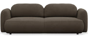 Canapé convertible 3 places Tvoya en bouclé marron