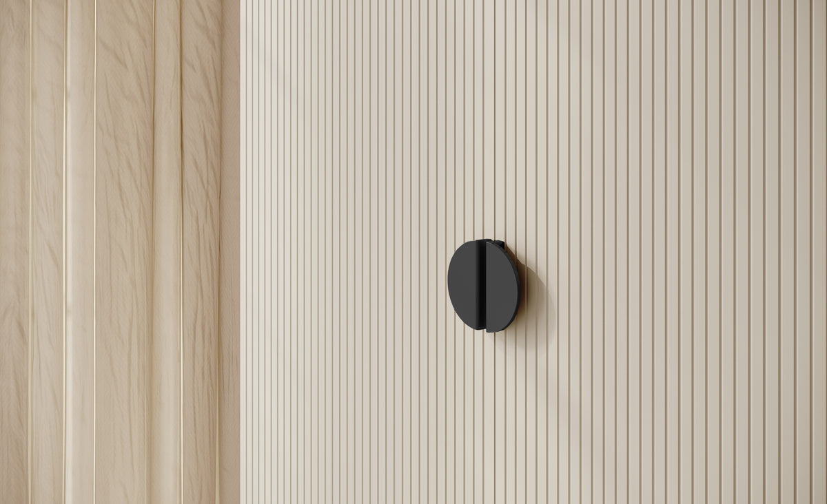 Zweiflügeliger Kleiderschrank Moonir mit 100 cm Kleiderstange, Grau-Beige