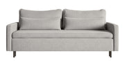 Canapé convertible 3 places Umpro avec coffre de rangement en tissu chenille gris