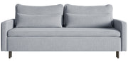 Canapé convertible 3 places Umpro avec rangement, tissu chenille gris facile à nettoyer
