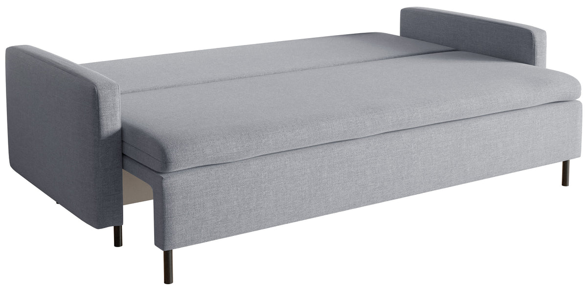 Canapé convertible 3 places Umpro avec rangement, tissu chenille gris facile à nettoyer