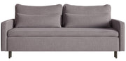 Dreisitziges Schlafsofa Umpro mit Stauraum, grau-braun, pflegeleichter Chenillestoff