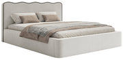 Polsterbett 160x200 cm Duney hellbeige Samt