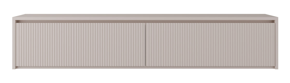 Zweittüriger TV-Schrank Vemmi 180 cm mit geriffelter Kaschmir-Front