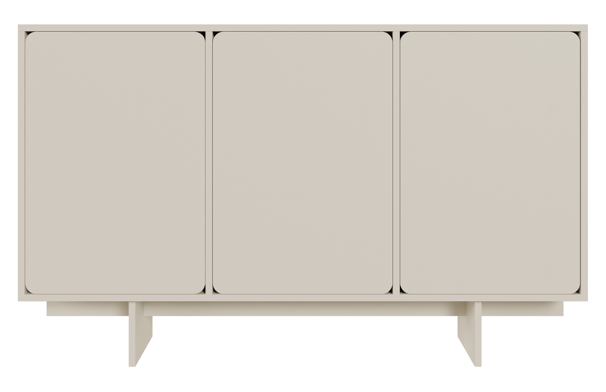 Drehtür-Kommode Wuwu 150 cm in Grau-Beige
