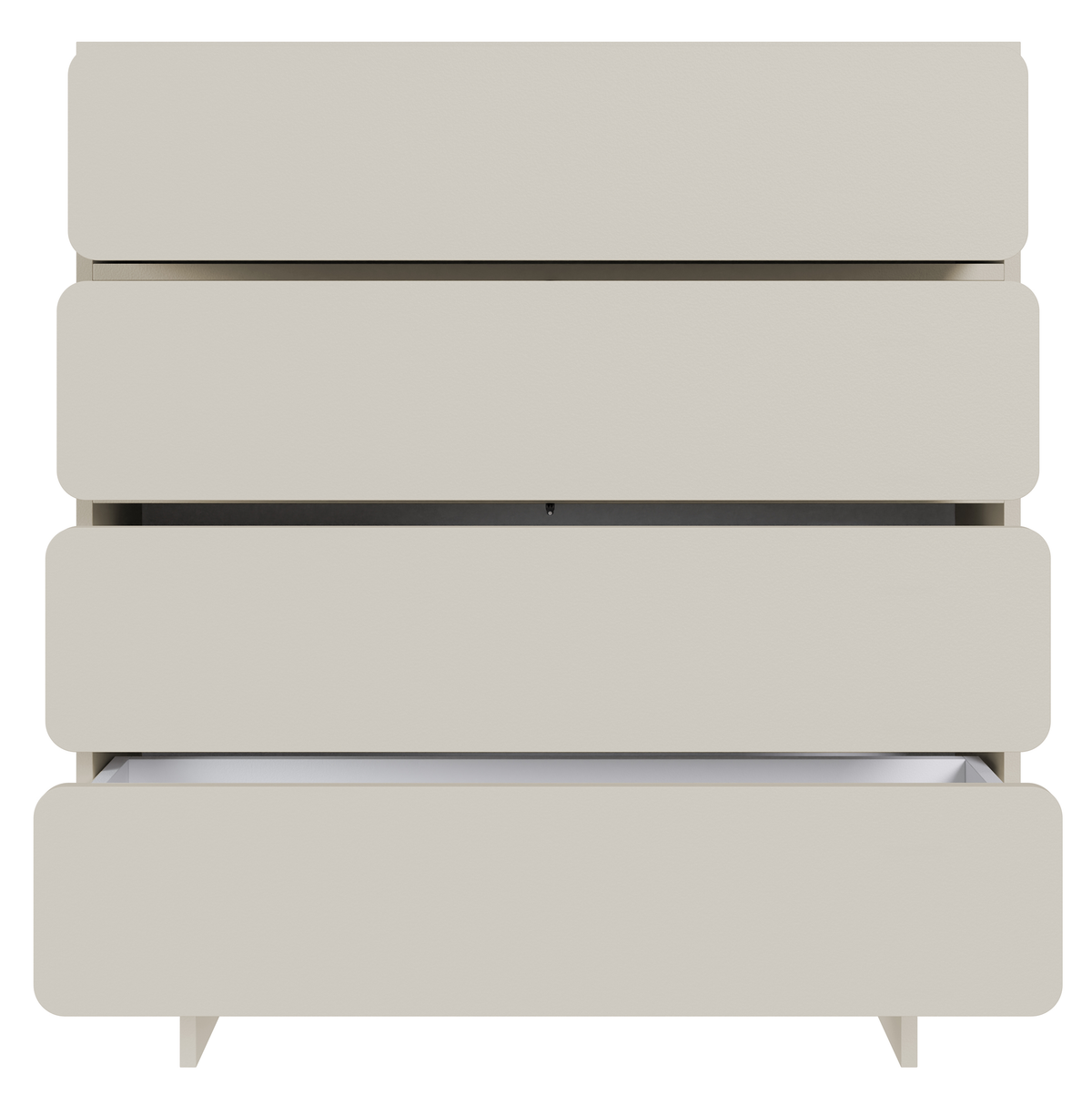 Commode Wuwu à quatre tiroirs 101 cm gris beige