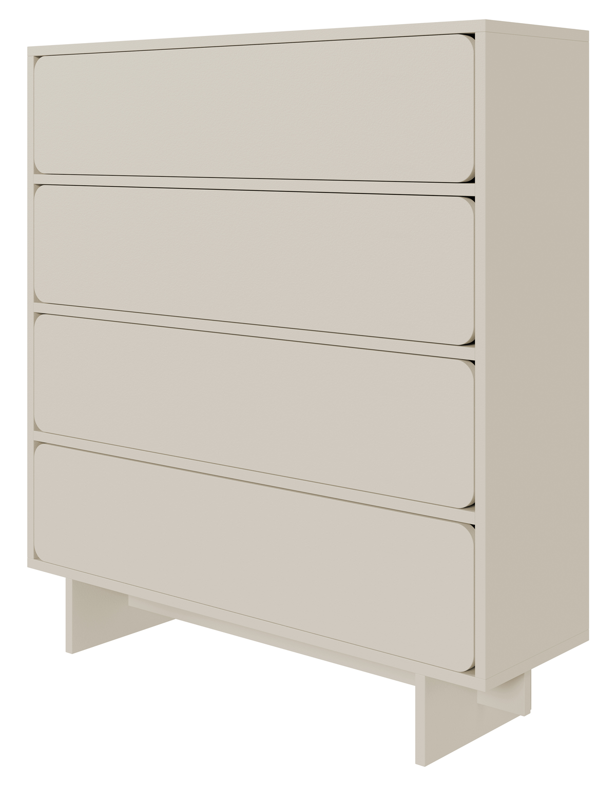 Commode Wuwu à quatre tiroirs 101 cm gris beige