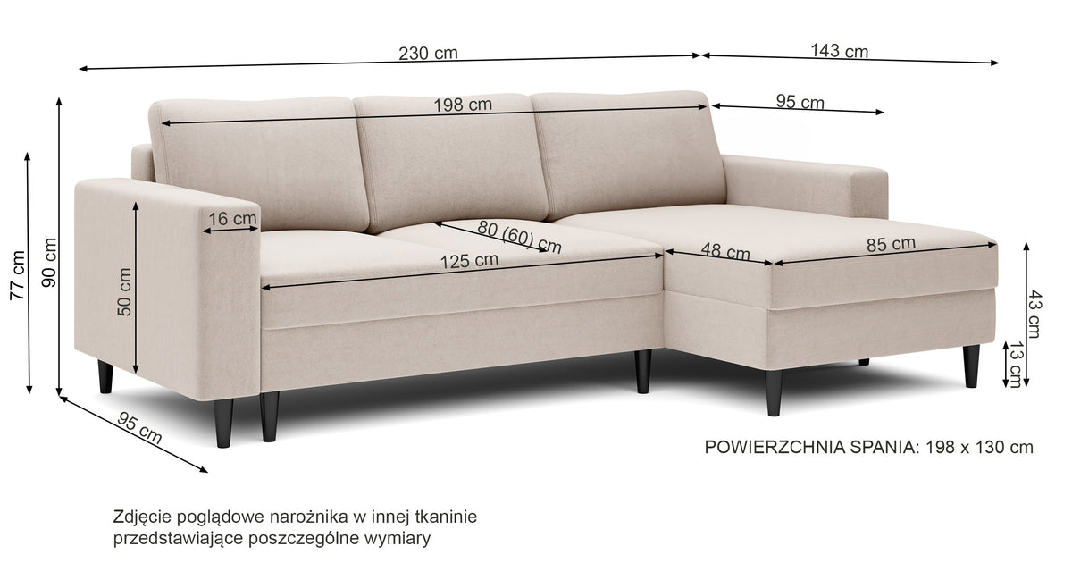Ecksofa mit Schlafunktion Nalika, L-förmig, mit Stauraum, olivgrüner hydrophober Samt, rechtsseitig