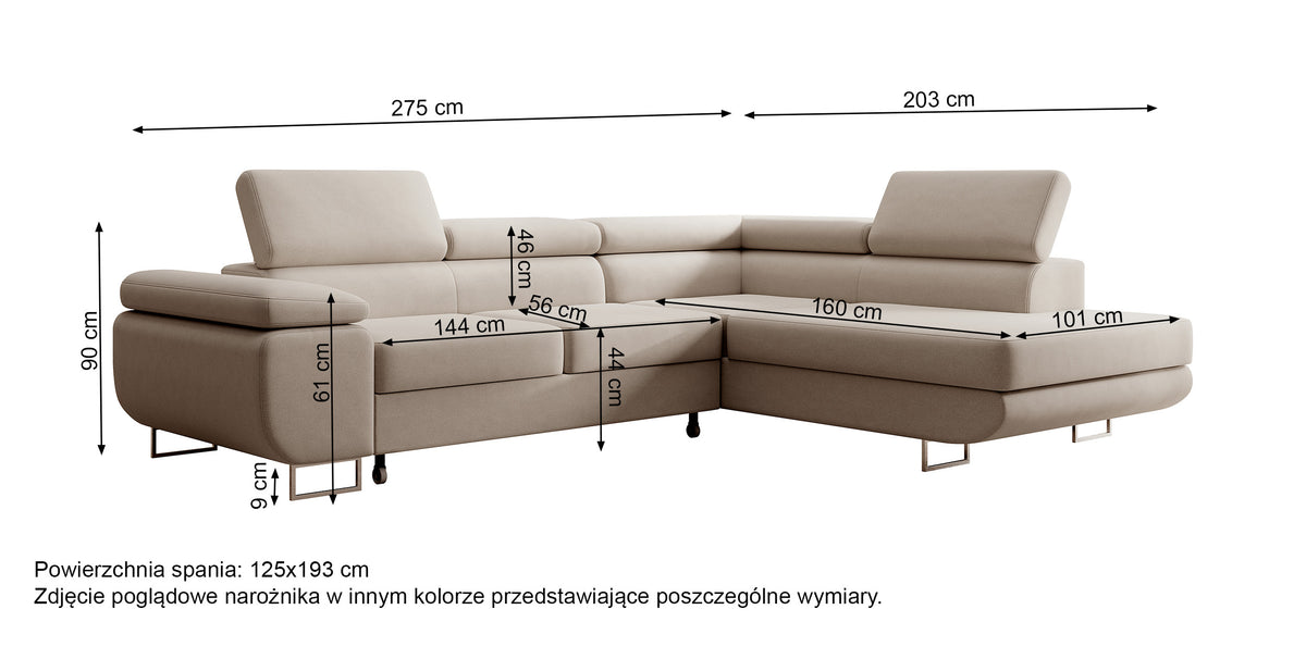 Canapé d'angle Stevil en velours gris foncé facile à nettoyer avec fonction couchage et coffre de rangement, modèle gauche