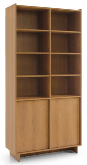 Étagère deux portes Yasumi avec étagères 98 cm chêne caramel