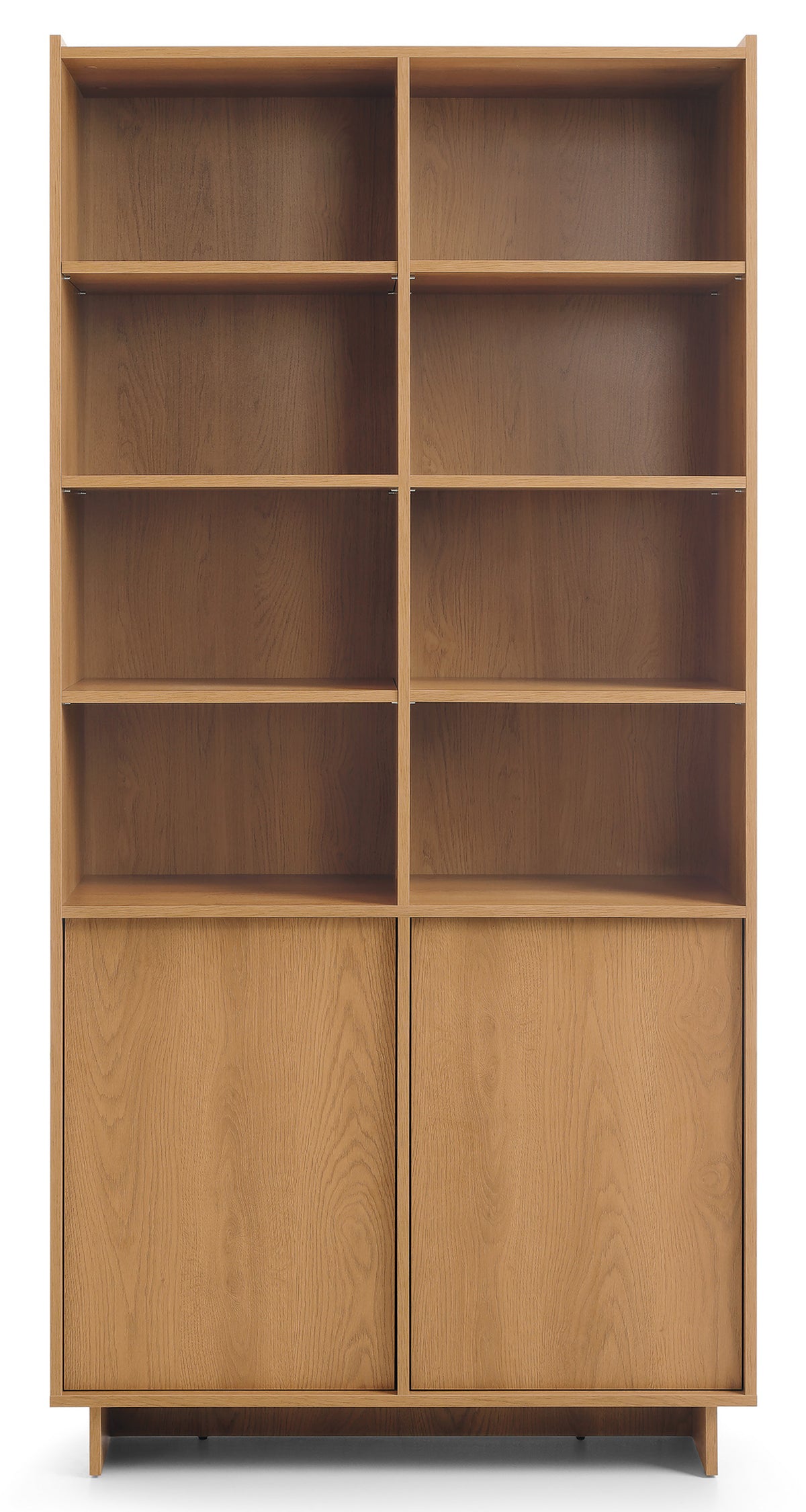 Étagère deux portes Yasumi avec étagères 98 cm chêne caramel