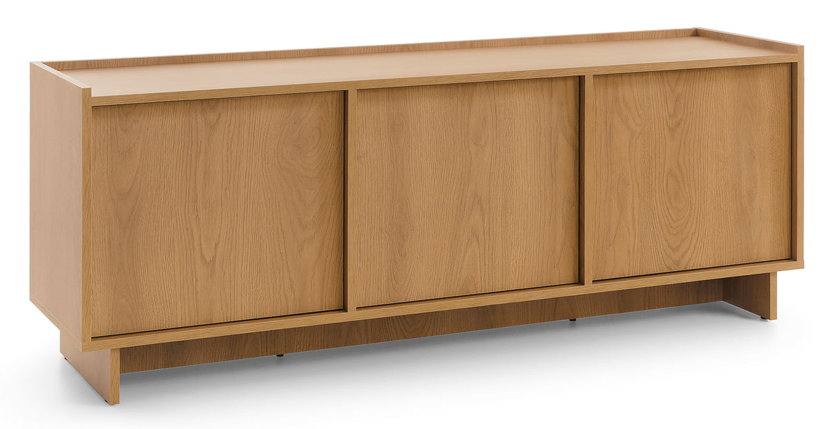 Meuble TV trois portes Yasumi 147 cm chêne caramel