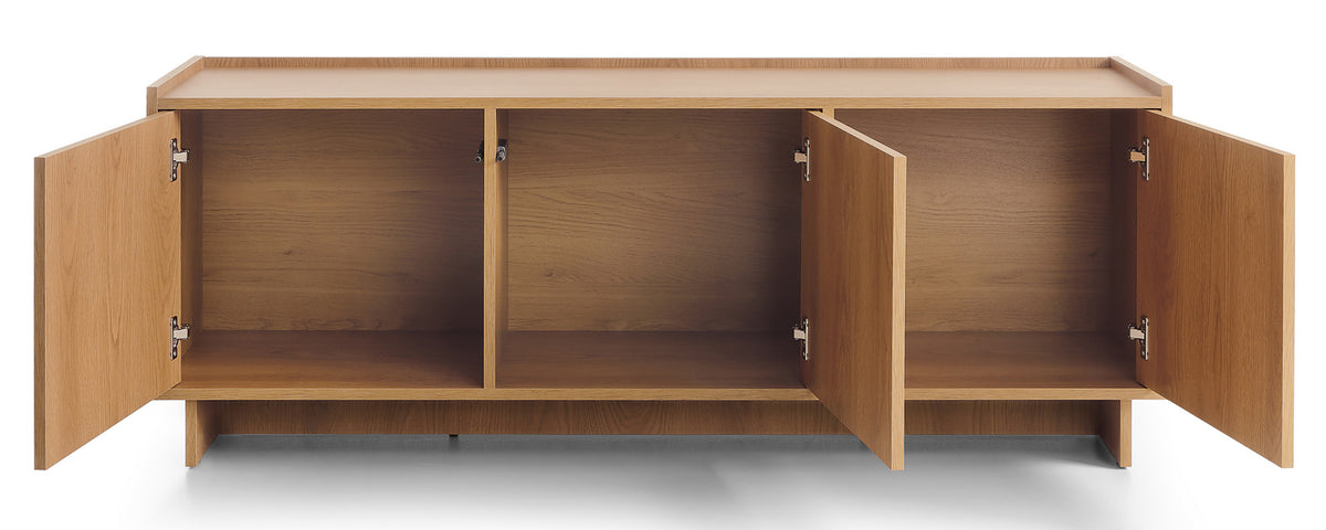 Meuble TV trois portes Yasumi 147 cm chêne caramel
